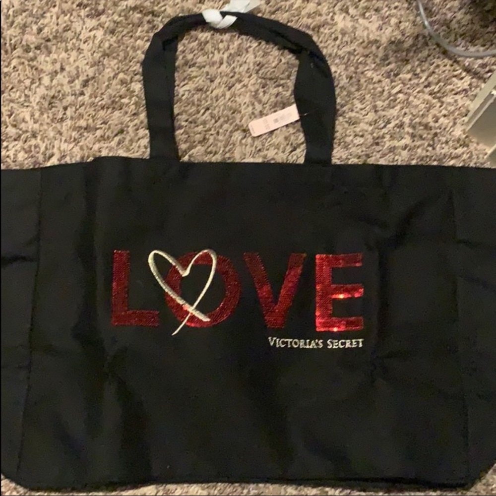 Victoria’s Secret Love Tote with Red Sequins